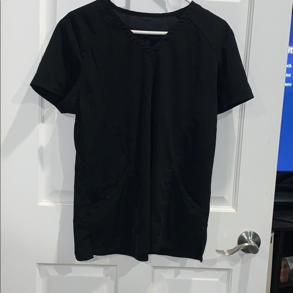 Medium pure soft black scrub top